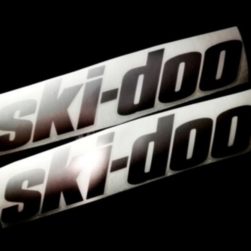 2x ski-doo - sticker decal , skidoo girl ,